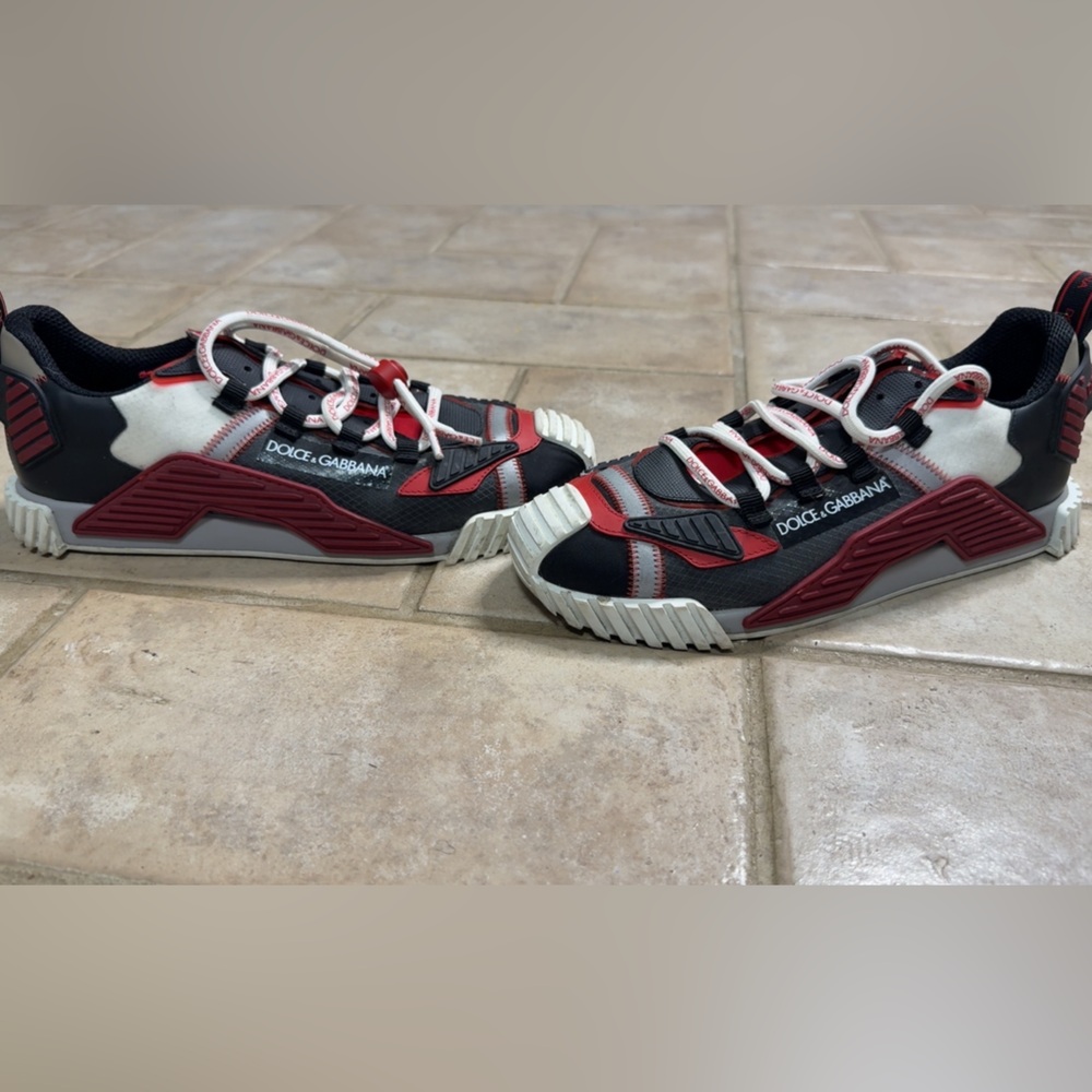 Dolce & Gabbana Black and Red Athletic Shoes